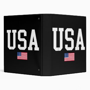 USA Patriotic American Flag For Men Women Kids Boy Binder