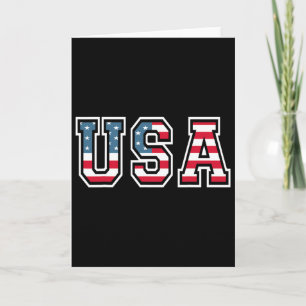 Usa Patriotic American Flag For Men Women Kids Boy Card