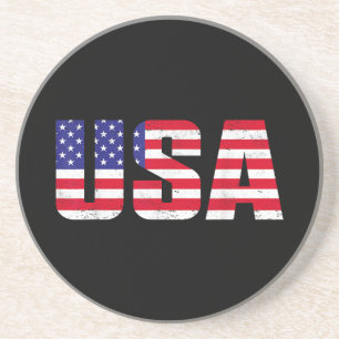 USA Patriotic American Flag For Men Women Kids Boy Coaster