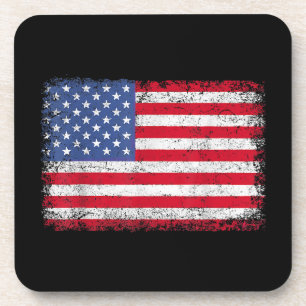 USA Patriotic American Flag For Men Women Kids Boy Coaster