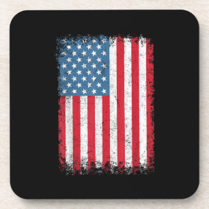 USA Patriotic American Flag For Men Women Kids Boy Coaster