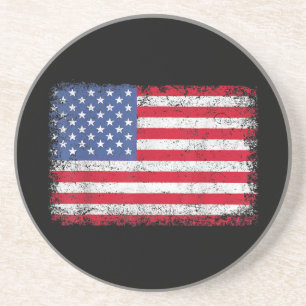 USA Patriotic American Flag For Men Women Kids Boy Coaster