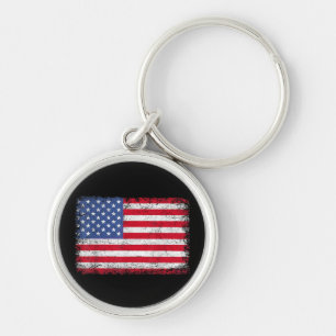USA Patriotic American Flag For Men Women Kids Boy Keychain