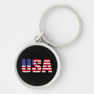 USA Patriotic American Flag For Men Women Kids Boy Keychain