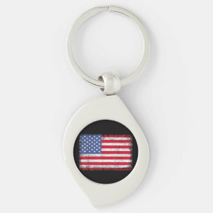 USA Patriotic American Flag For Men Women Kids Boy Keychain