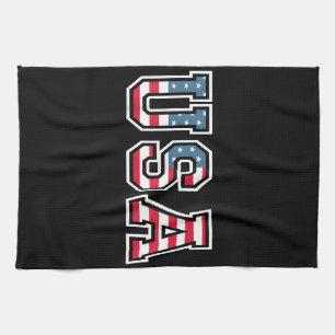 USA Patriotic American Flag For Men Women Kids Boy Kitchen Towel