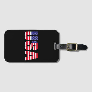 USA Patriotic American Flag For Men Women Kids Boy Luggage Tag