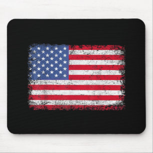 USA Patriotic American Flag For Men Women Kids Boy Mouse Pad