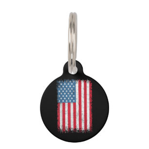USA Patriotic American Flag For Men Women Kids Boy Pet Tag