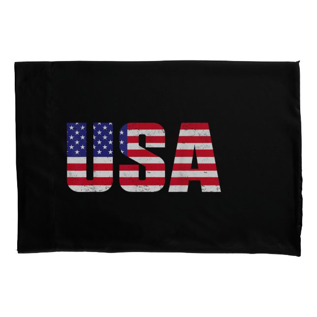 USA Patriotic American Flag For Men Women Kids Boy Pillowcase (Front)