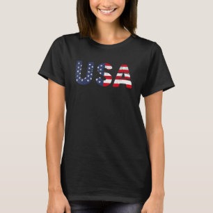 Usa Patriotic American Flag For Men Women Kids Boy T-Shirt