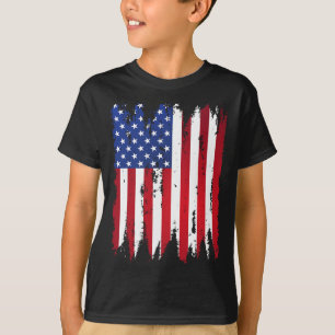 Usa Patriotic American Flag For Men Women Kids Boy T-Shirt