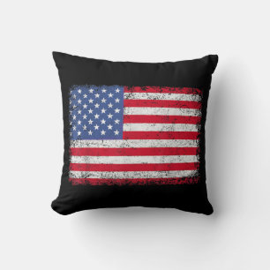 USA Patriotic American Flag For Men Women Kids Boy Throw Pillow
