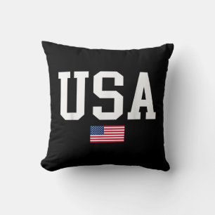 USA Patriotic American Flag For Men Women Kids Boy Throw Pillow