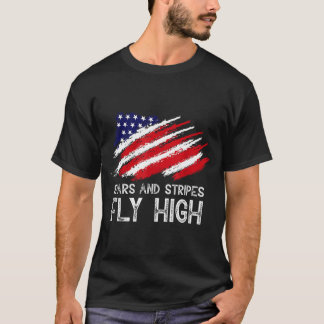 Usa Patriotic American Flag Freedom Graphic Art T-Shirt