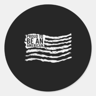Usa patriotic - american flag freedom - pride classic round sticker