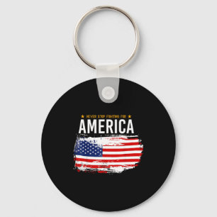 Usa patriotic - american flag freedom - pride keychain
