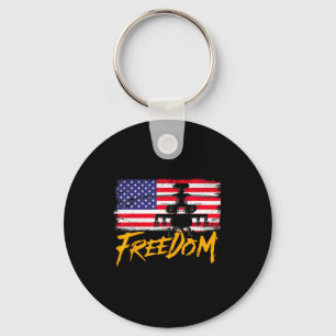 Usa patriotic - american flag freedom - pride keychain