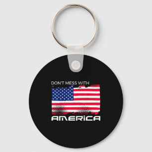 Usa patriotic - american flag freedom - pride keychain