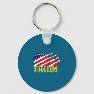 Usa patriotic - american flag freedom - pride keychain