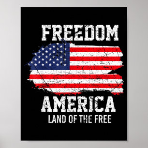 Usa patriotic - american flag freedom - pride poster