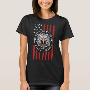 USA Patriotic American Flag Soccer Ball Football T-Shirt