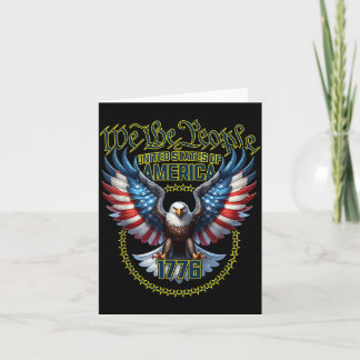 USA Patriotic American Flag Theme Eagle Design Card