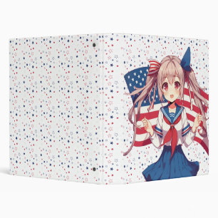 USA patriotic anime girl Binder