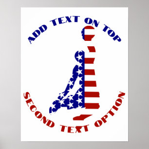 USA Patriotic BASKETBALL Poster