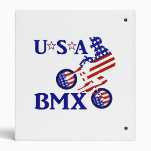 USA Patriotic Biking BMX Binder