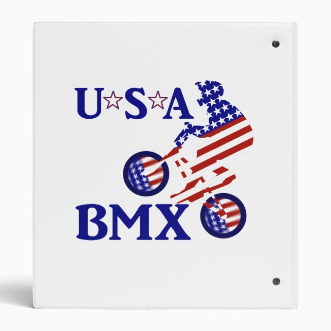 USA Patriotic Biking BMX Binder (Back)
