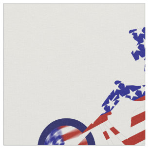 USA Patriotic Biking BMX Fabric