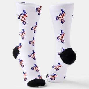 USA Patriotic Biking BMX Socks