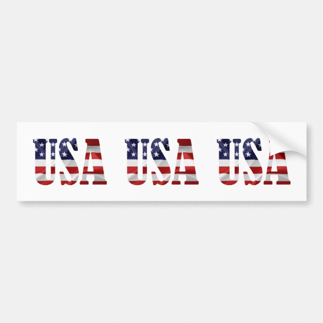 USA Patriotic Bumper Sticker (Front)