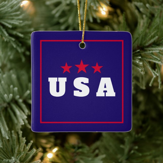 USA Patriotic Christmas Tree Ornament Decor (Tree)