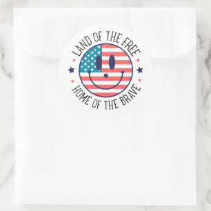 USA Patriotic Classic Round Sticker