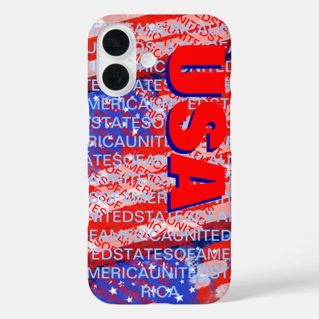 USA patriotic country flag Case-Mate iPhone Case (Back)