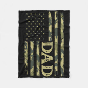 Usa Patriotic Dad Father's Day American Flag 4th O Fleece Blanket