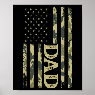 Usa Patriotic Dad Father's Day American Flag 4th O Poster