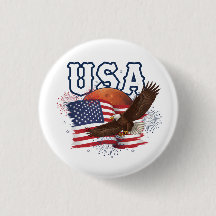 USA Patriotic Eagle with Mars Red Planet Design