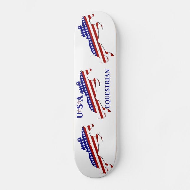 USA Patriotic Equestrian  Skateboard (Front)