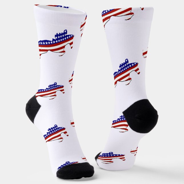 USA Patriotic Equestrian  Socks (Angled)