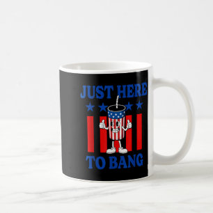 Usa patriotic firework for men just here to bang coffee mug