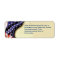 USA Patriotic Flag Customized Return Address