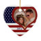 USA Patriotic Flag Heart Your Photo Ornamenent