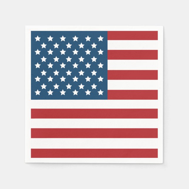 USA Patriotic Flag Napkin (Front)