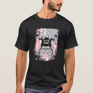USA Patriotic FlagTravel Off Road Biker Trial Adve T-Shirt