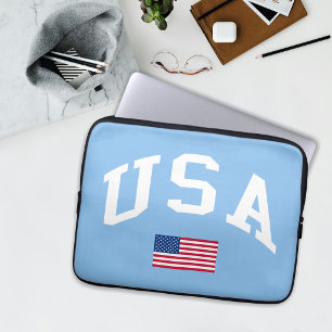 USA Patriotic Independence Day American Flag Laptop Sleeve