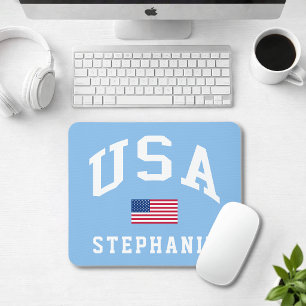 USA Patriotic Independence Day American Flag Mouse Pad