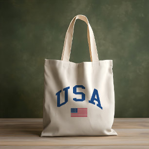 USA Patriotic Independence Day American Flag Tote Bag